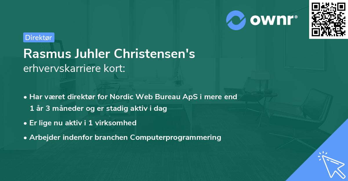 Rasmus Juhler Christensen's erhvervskarriere kort