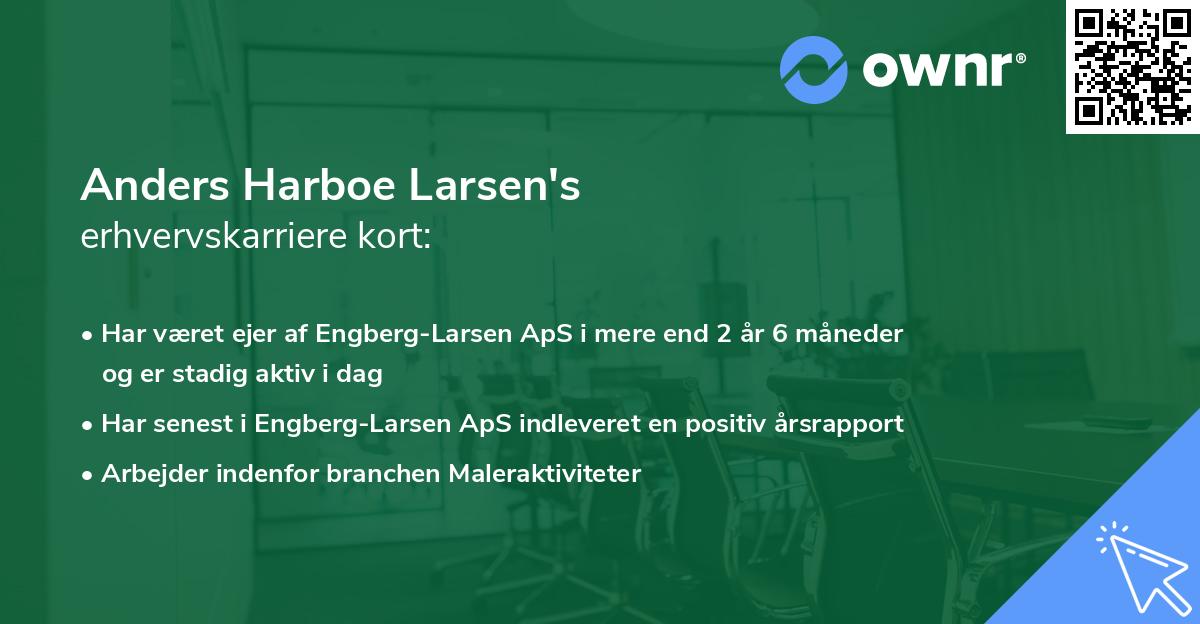 Anders Harboe Larsen's erhvervskarriere kort