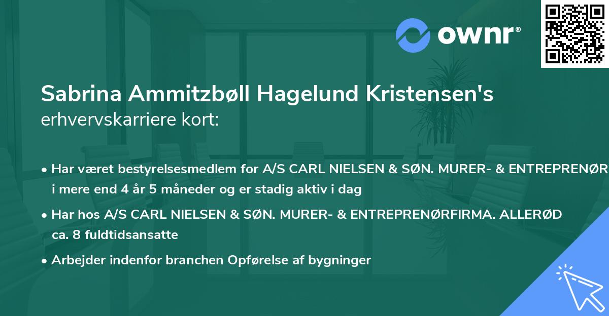 Sabrina Ammitzbøll Hagelund Kristensen's erhvervskarriere kort