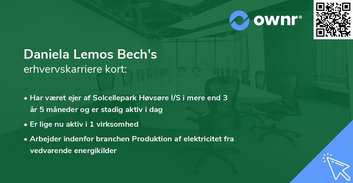 Daniela Lemos Bech's erhvervskarriere kort