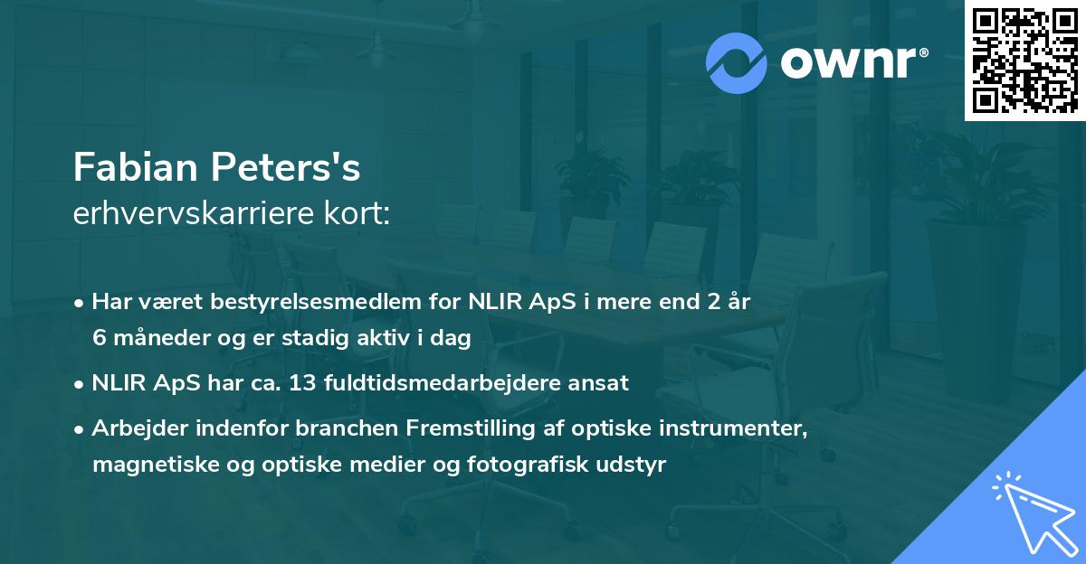 Fabian Peters's erhvervskarriere kort