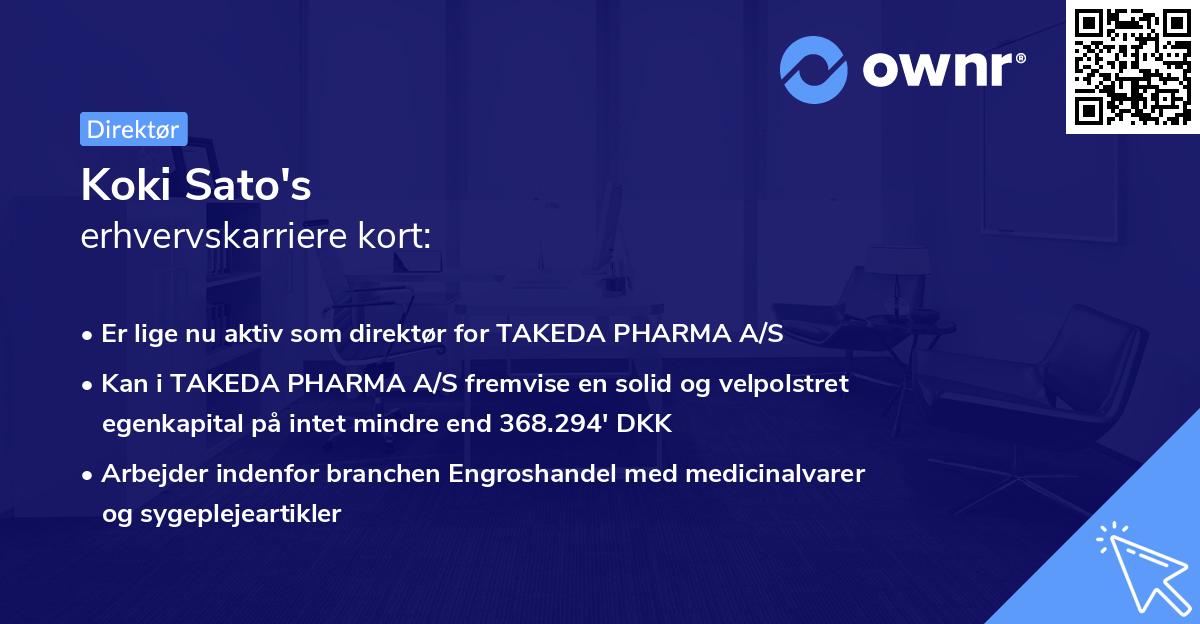 Koki Sato's erhvervskarriere kort