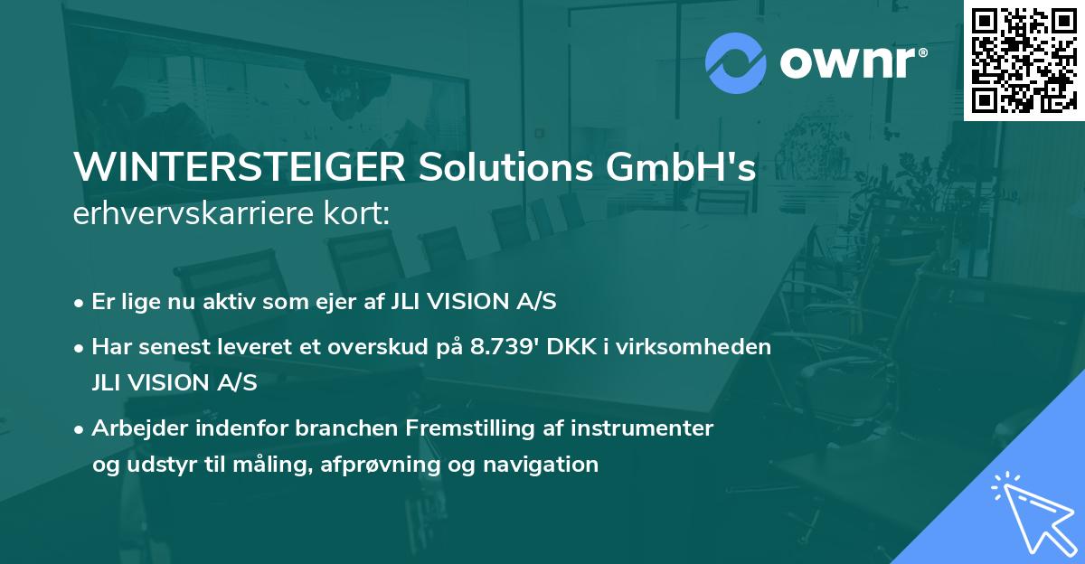 WINTERSTEIGER Solutions GmbH's erhvervskarriere kort