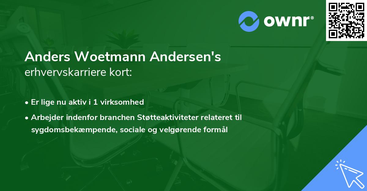 Anders Woetmann Andersen's erhvervskarriere kort