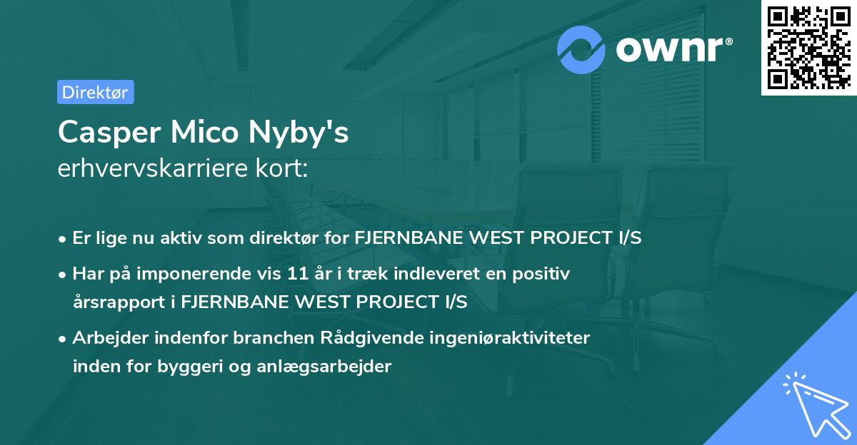 Casper Mico Nyby's erhvervskarriere kort