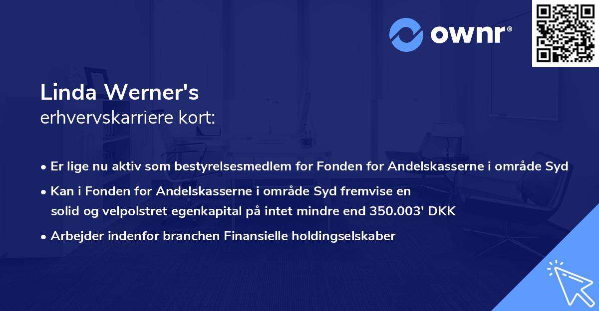 Linda Werner's erhvervskarriere kort