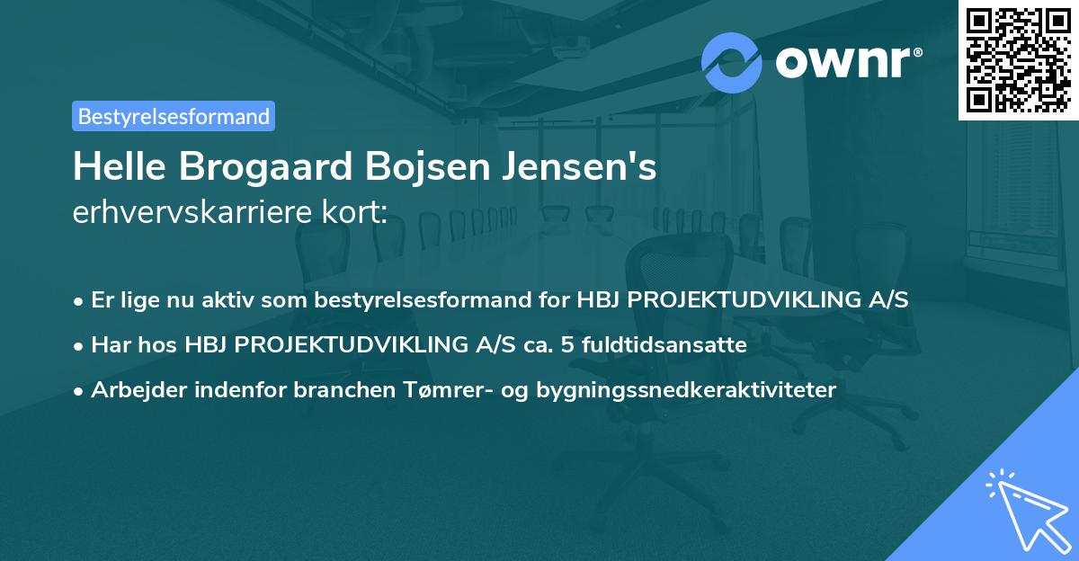 Helle Brogaard Bojsen Jensen's erhvervskarriere kort