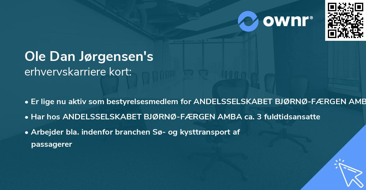 Ole Dan Jørgensen's erhvervskarriere kort