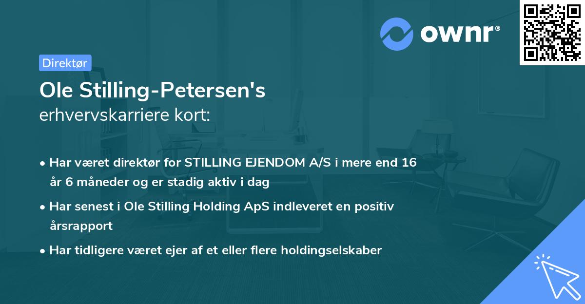 Ole Stilling-Petersen's erhvervskarriere kort