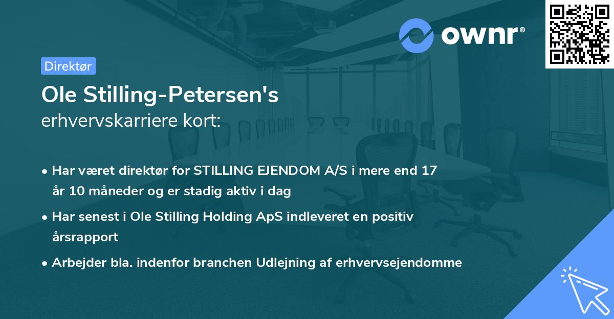 Ole Stilling-Petersen's erhvervskarriere kort