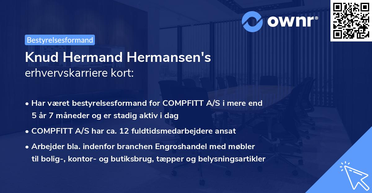 Knud Hermand Hermansen's erhvervskarriere kort