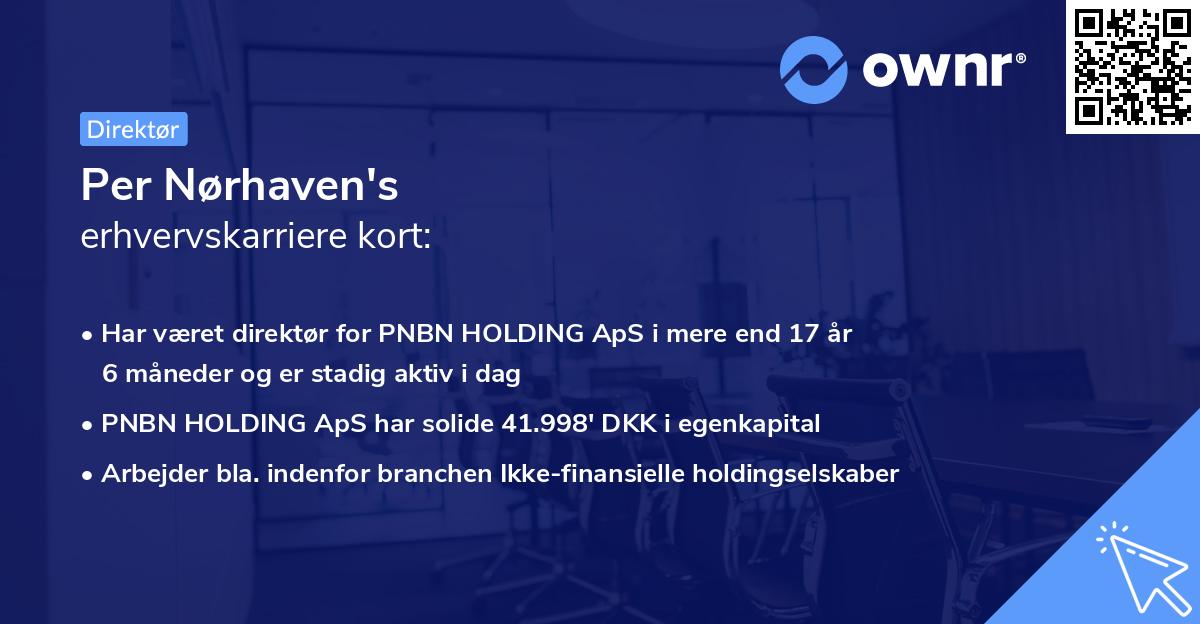 Per Nørhaven's erhvervskarriere kort
