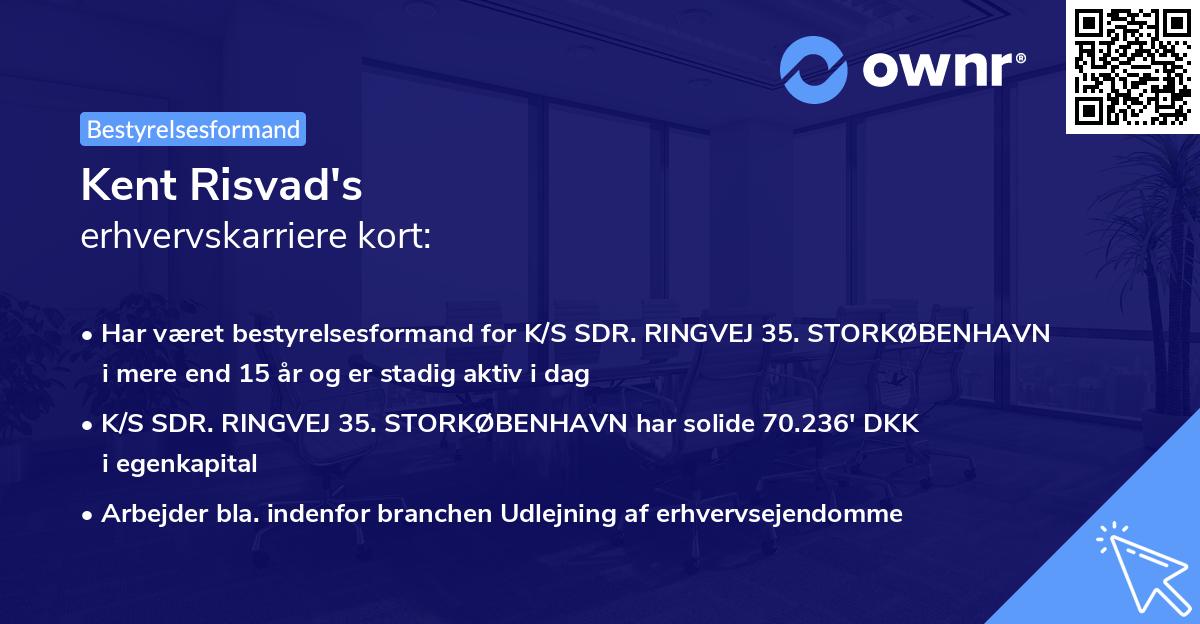 Kent Risvad's erhvervskarriere kort