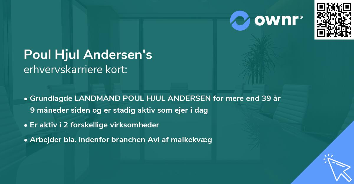 Poul Hjul Andersen's erhvervskarriere kort