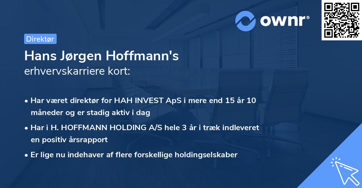 Hans Jørgen Hoffmann's erhvervskarriere kort