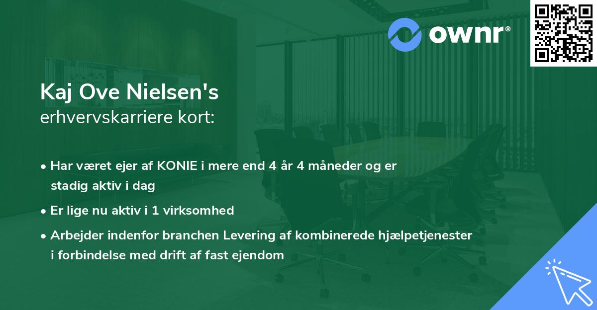 Kaj Ove Nielsen's erhvervskarriere kort
