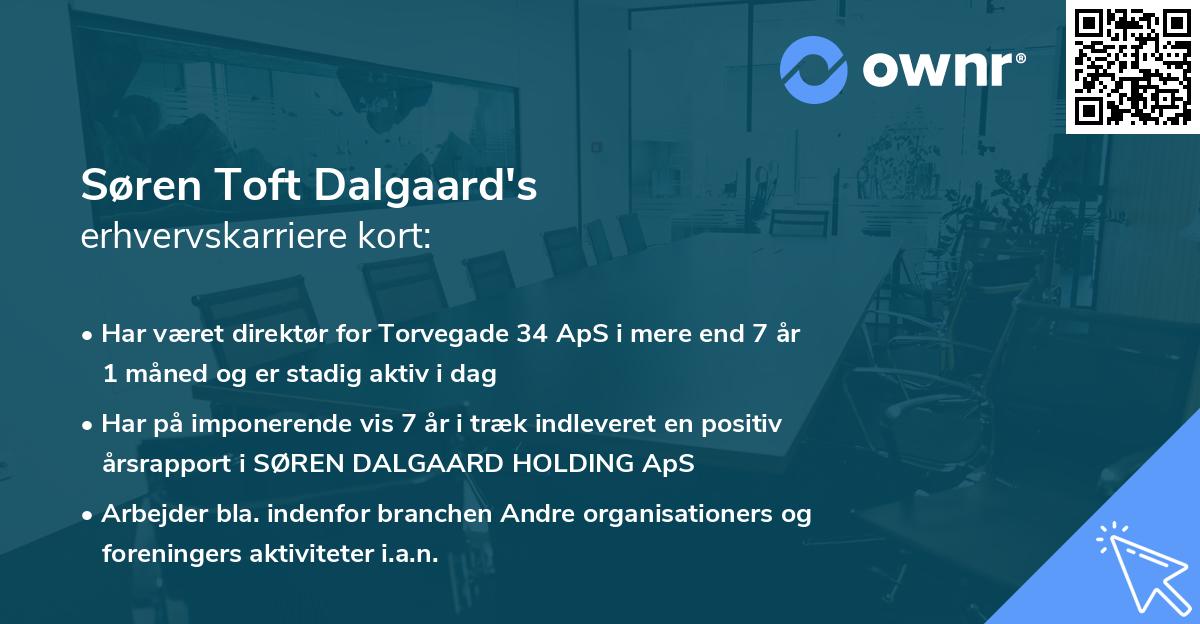 Søren Toft Dalgaard's erhvervskarriere kort