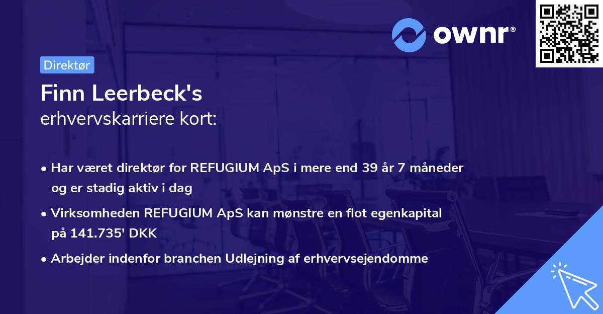 Finn Leerbeck's erhvervskarriere kort
