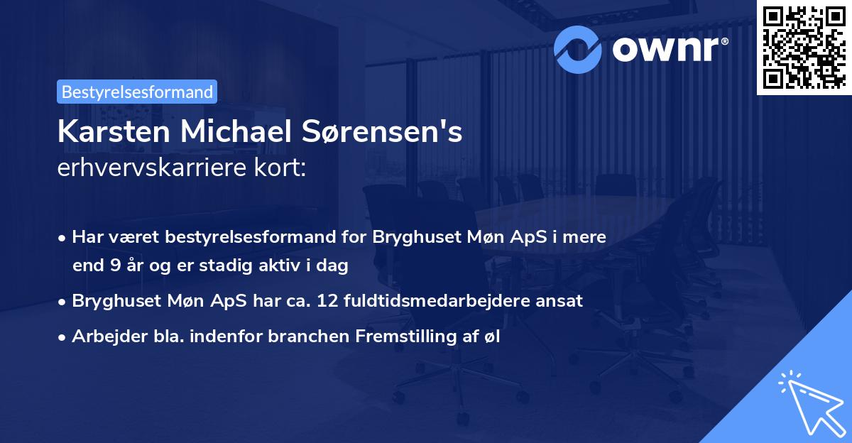 Karsten Michael Sørensen's erhvervskarriere kort