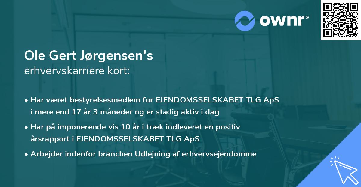 Ole Gert Jørgensen's erhvervskarriere kort