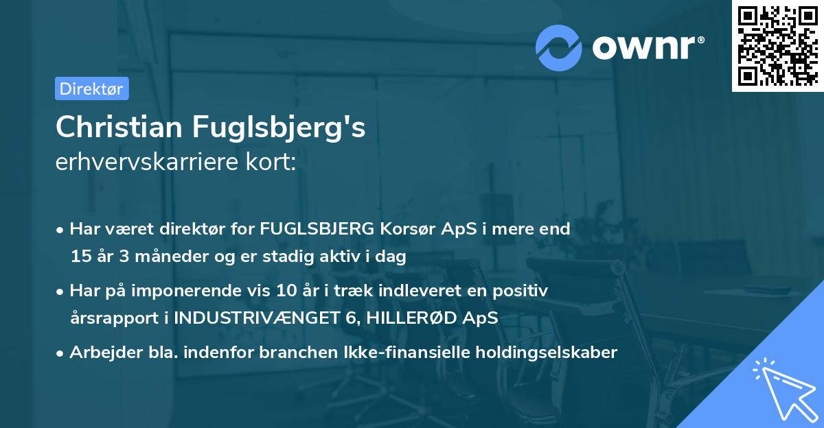 Christian Fuglsbjerg's erhvervskarriere kort