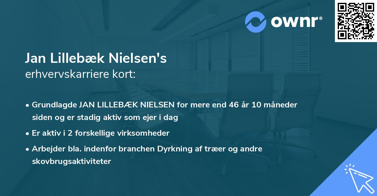 Jan Lillebæk Nielsen's erhvervskarriere kort