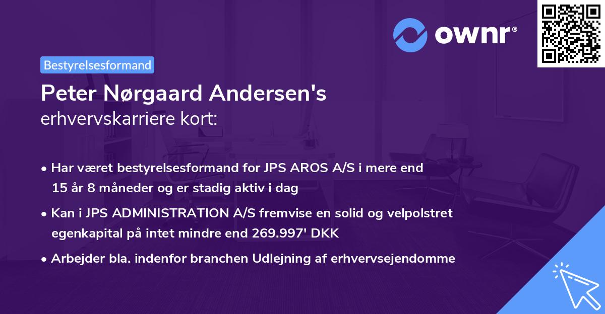 Peter Nørgaard Andersen's erhvervskarriere kort