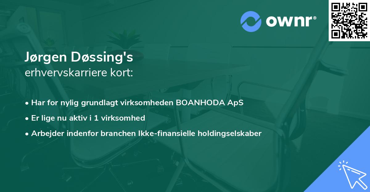 Jørgen Døssing's erhvervskarriere kort