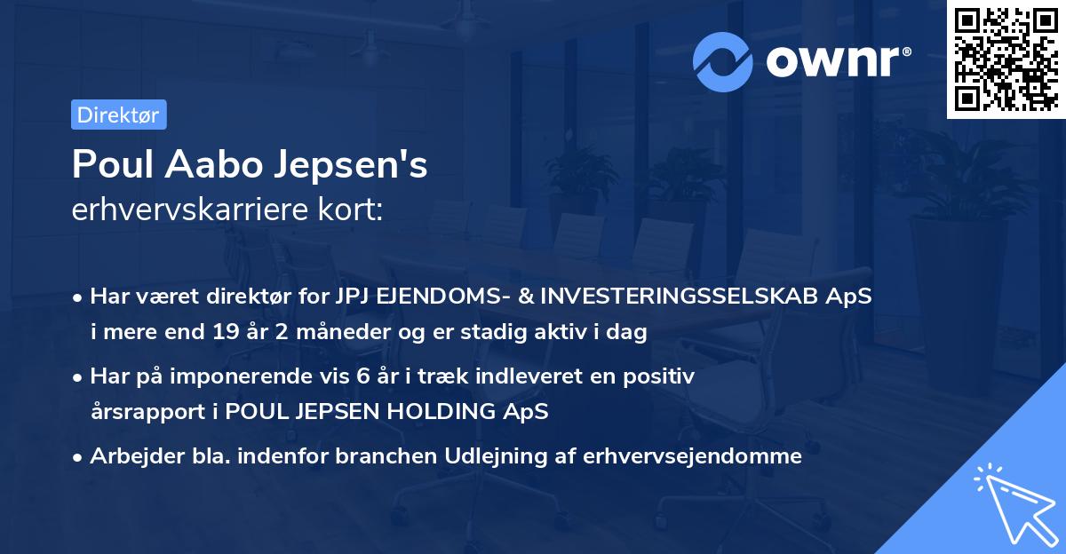 Poul Aabo Jepsen's erhvervskarriere kort