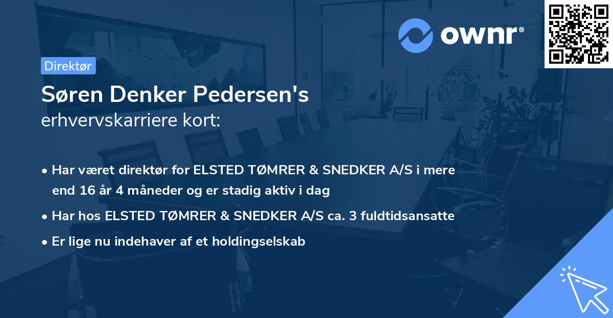 Søren Denker Pedersen's erhvervskarriere kort