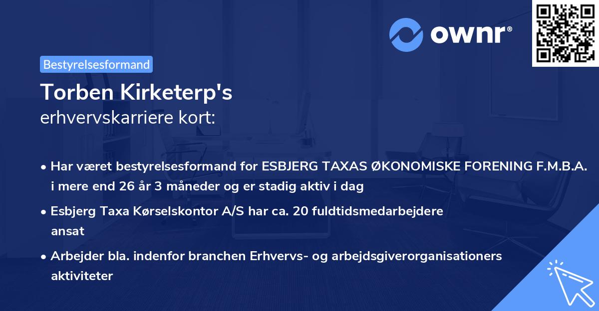 Torben Kirketerp's erhvervskarriere kort