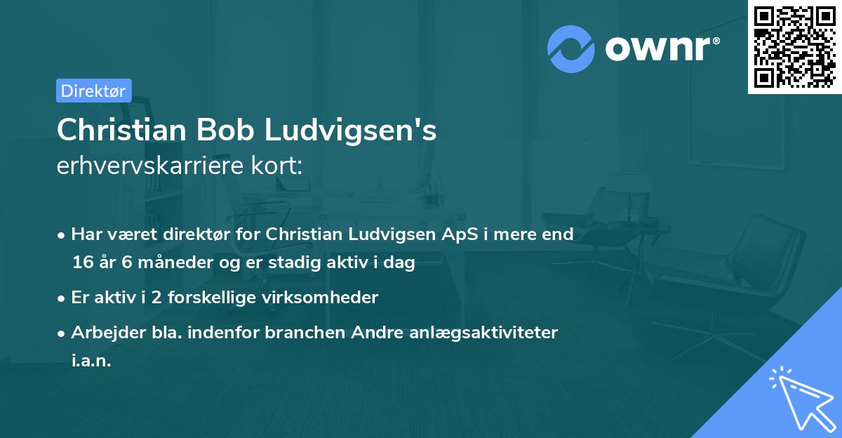 Christian Bob Ludvigsen's erhvervskarriere kort