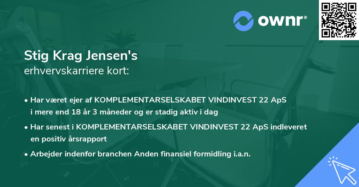Stig Krag Jensen's erhvervskarriere kort