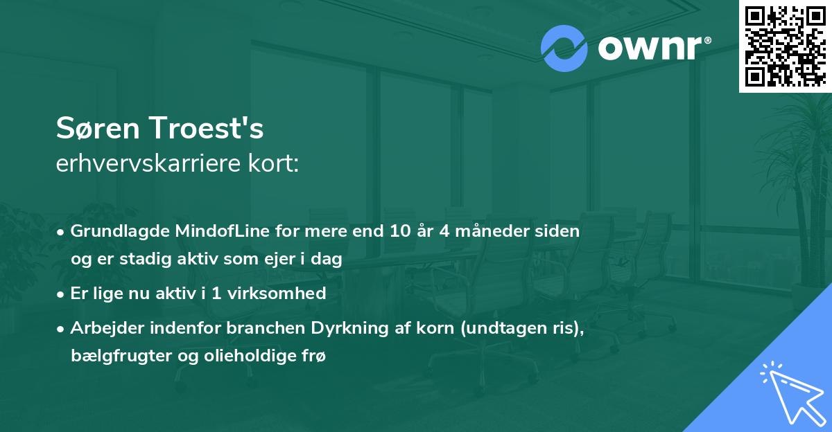 Søren Troest's erhvervskarriere kort