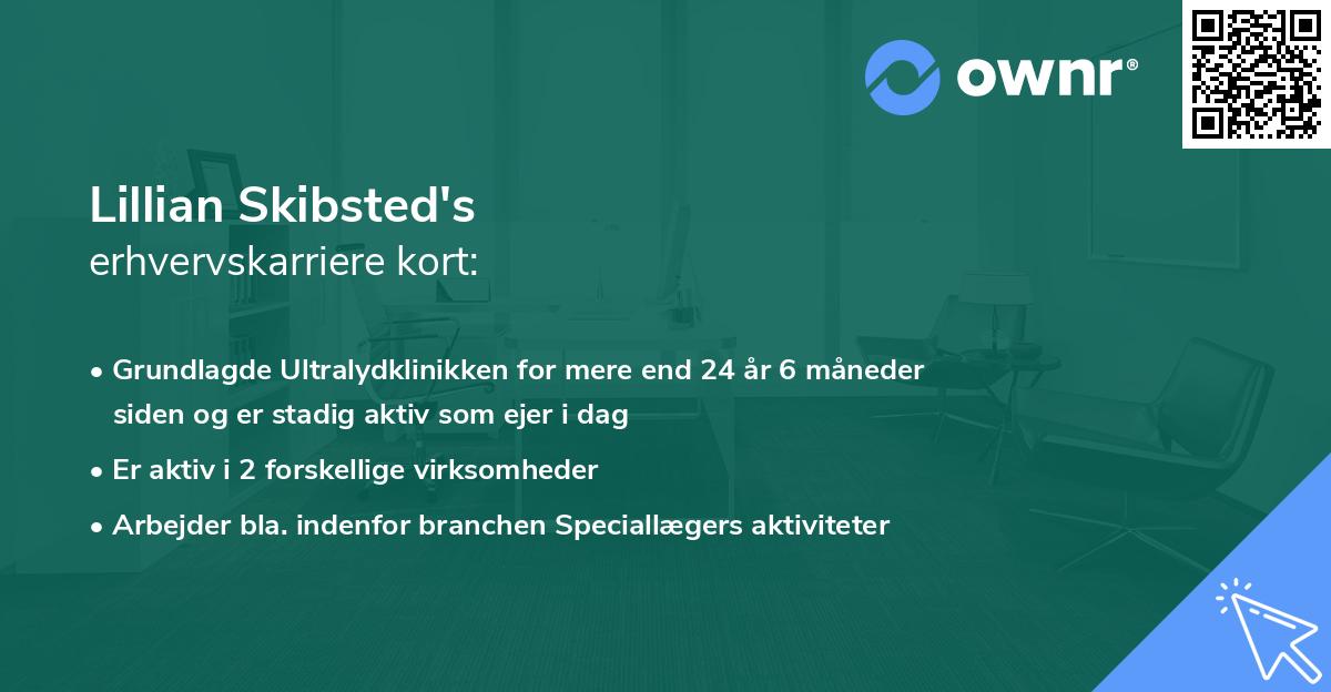 Lillian Skibsted's erhvervskarriere kort