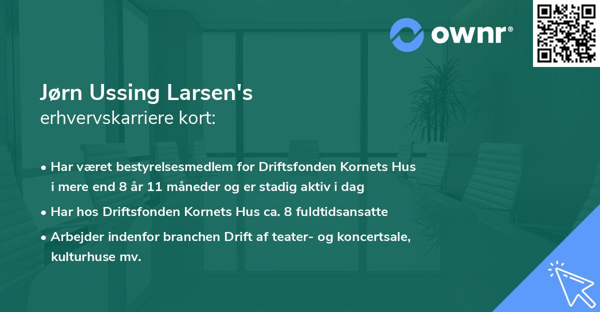Jørn Ussing Larsen's erhvervskarriere kort