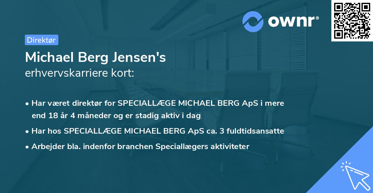 Michael Berg Jensen's erhvervskarriere kort