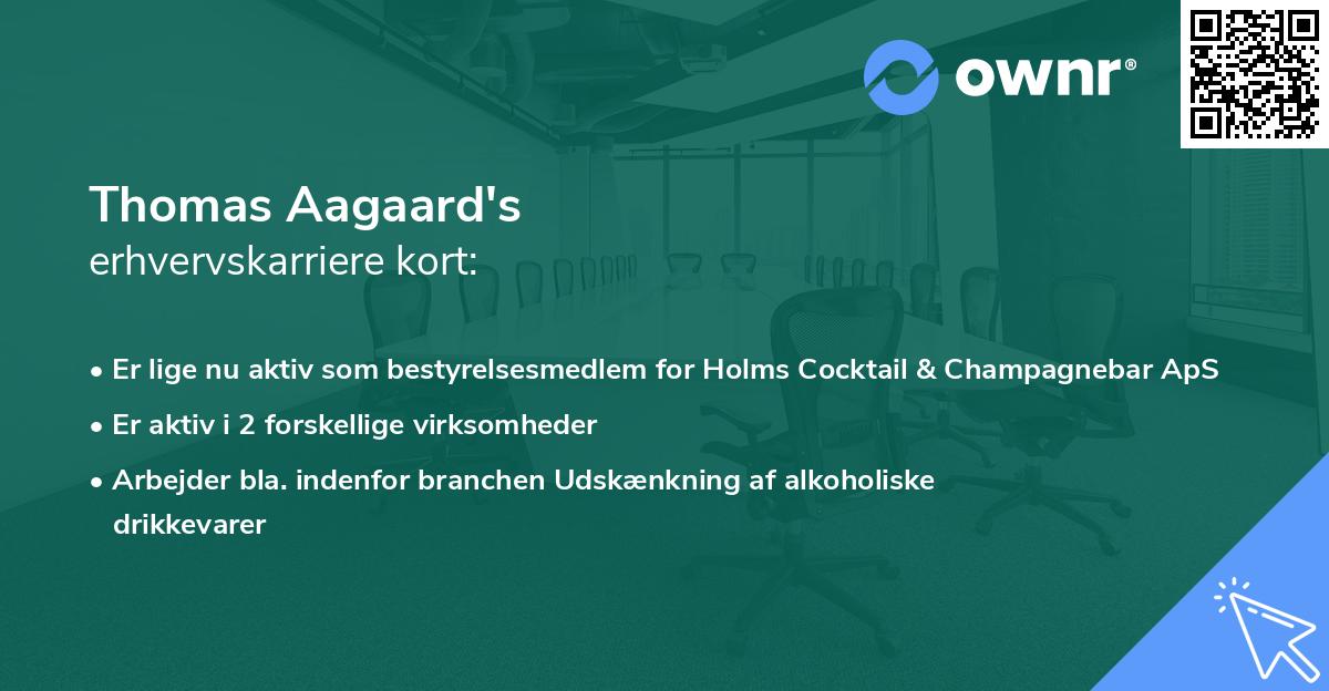 Thomas Aagaard's erhvervskarriere kort