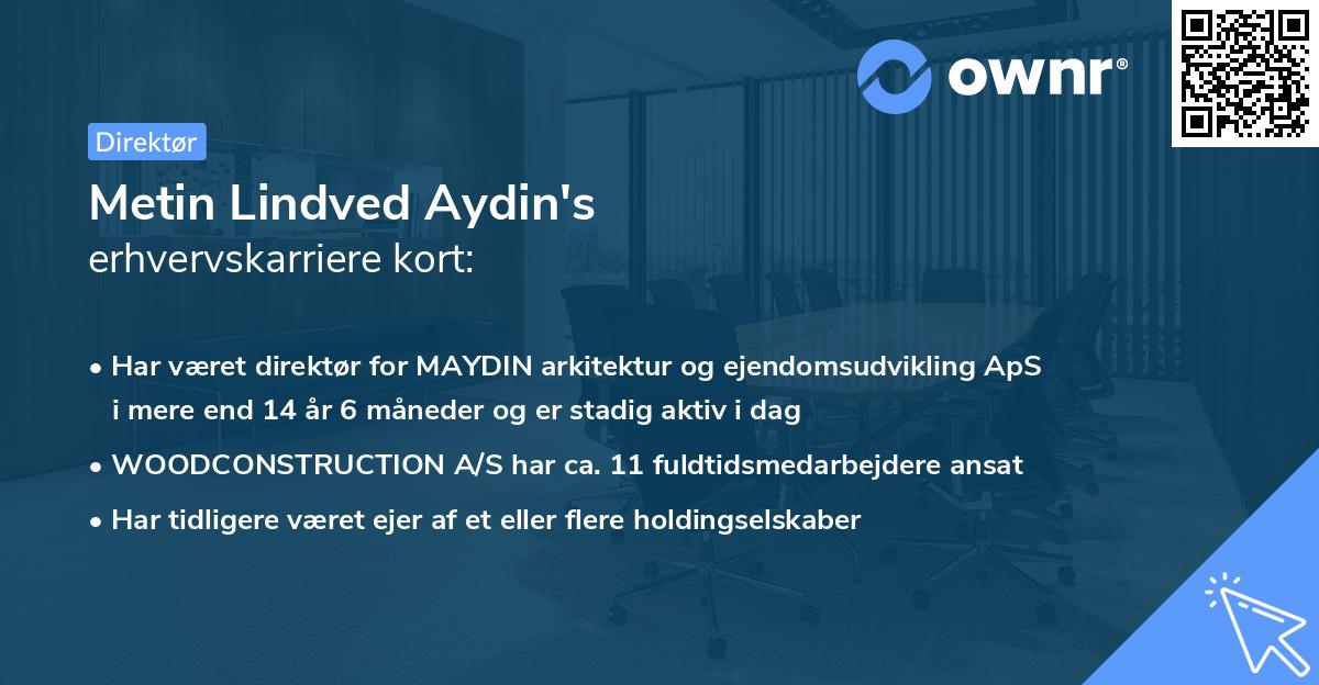 Metin Lindved Aydin's erhvervskarriere kort