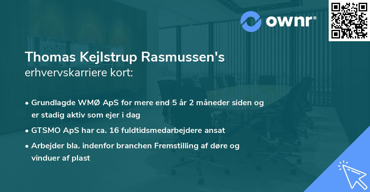 Thomas Kejlstrup Rasmussen's erhvervskarriere kort