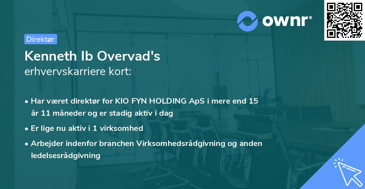 Kenneth Ib Overvad's erhvervskarriere kort