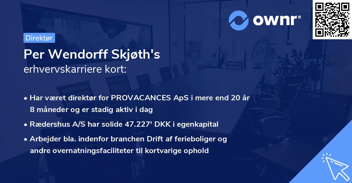 Per Wendorff Skjøth's erhvervskarriere kort