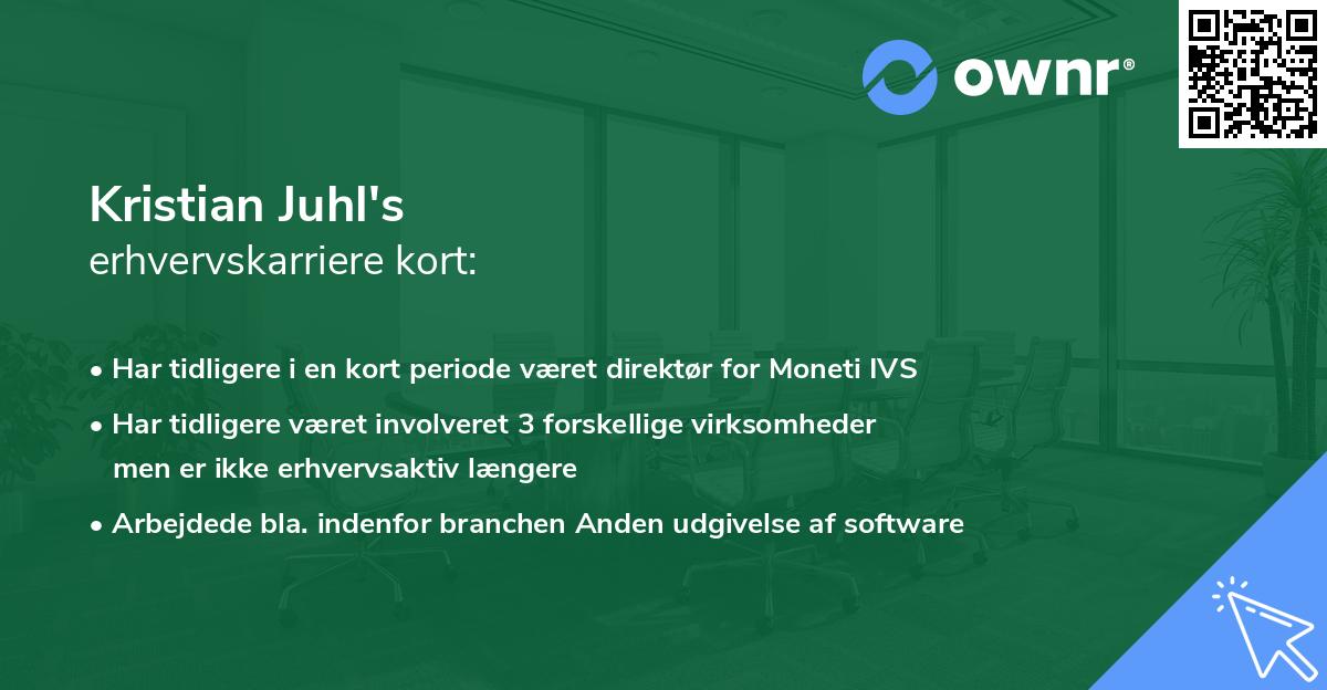 Kristian Juhl's erhvervskarriere kort
