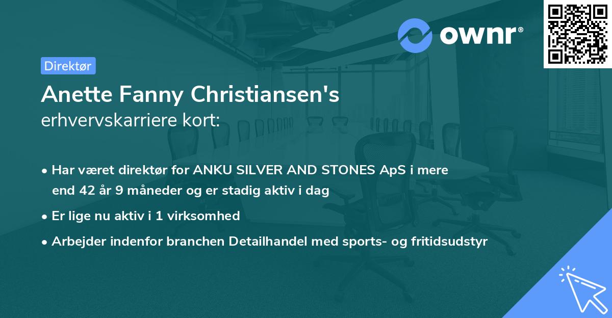 Anette Fanny Christiansen's erhvervskarriere kort