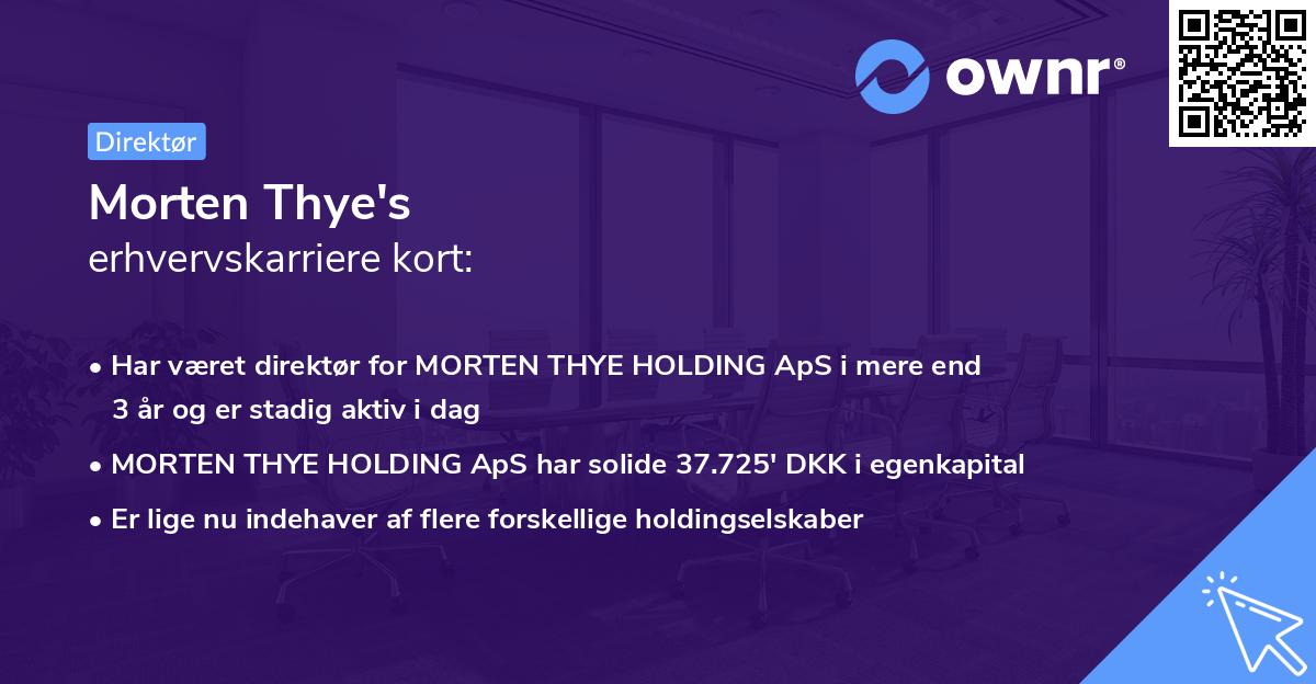 Morten Thye's erhvervskarriere kort