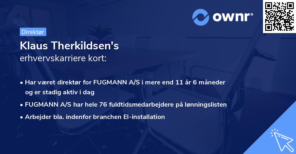 Klaus Therkildsen's erhvervskarriere kort