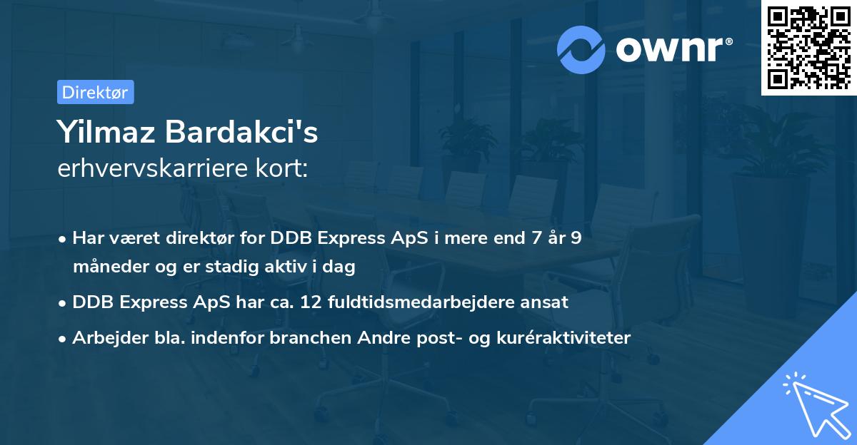 Yilmaz Bardakci's erhvervskarriere kort