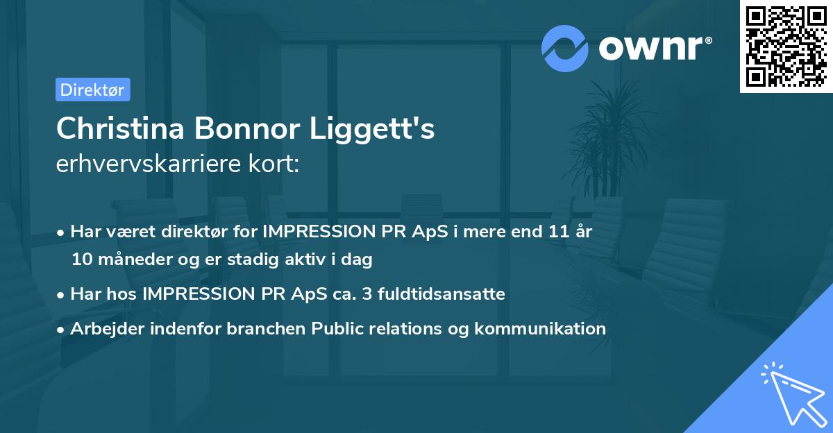 Christina Bonnor Liggett's erhvervskarriere kort