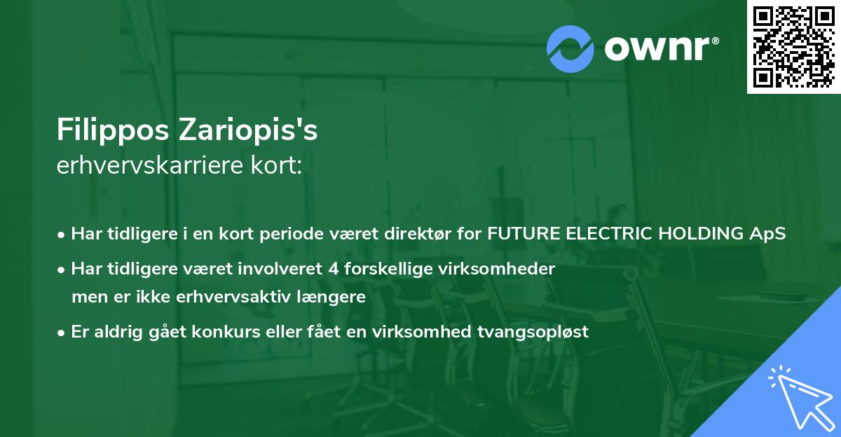 Filippos Zariopis's erhvervskarriere kort