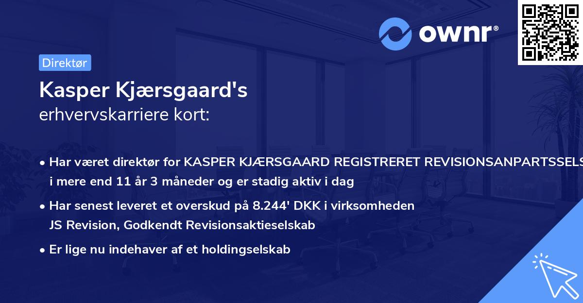 Kasper Kjærsgaard's erhvervskarriere kort